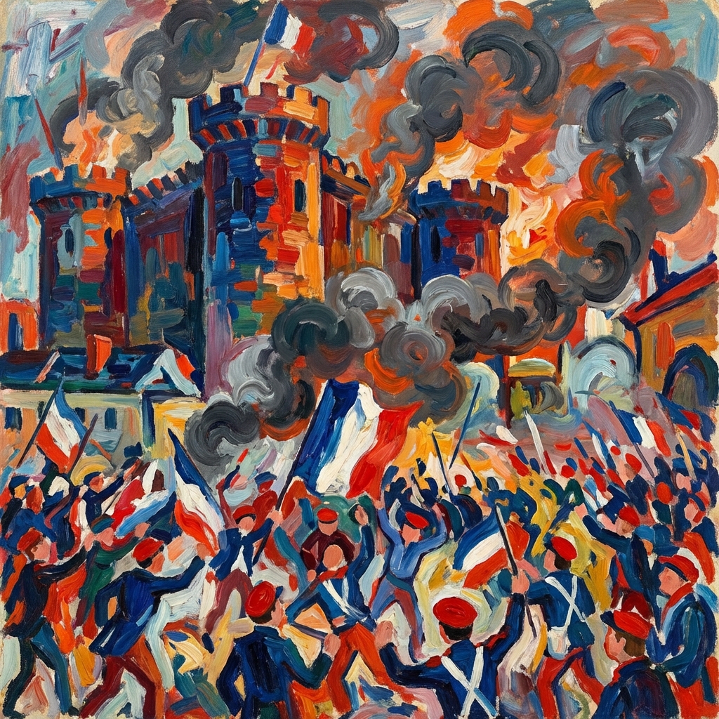 Prise de la Bastille style Matisse