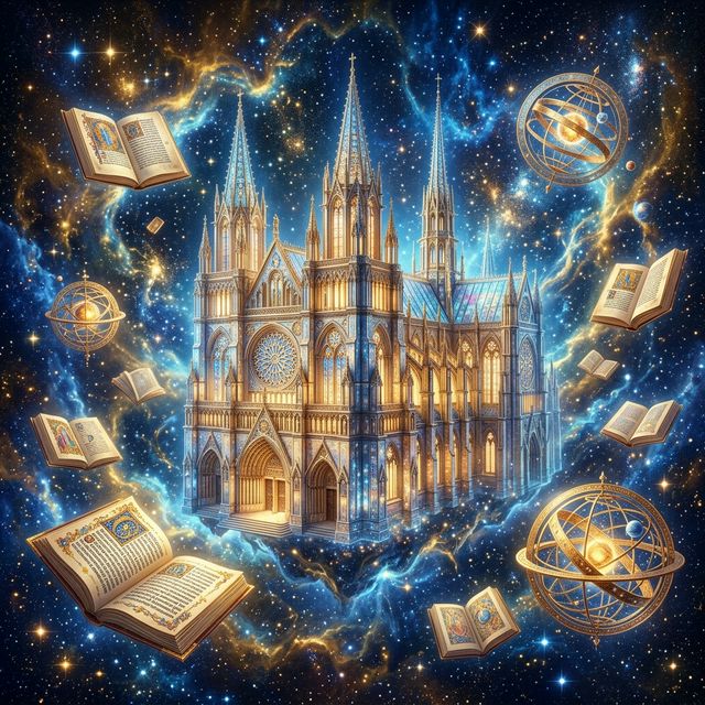 Gothic Cathedral in Nebula