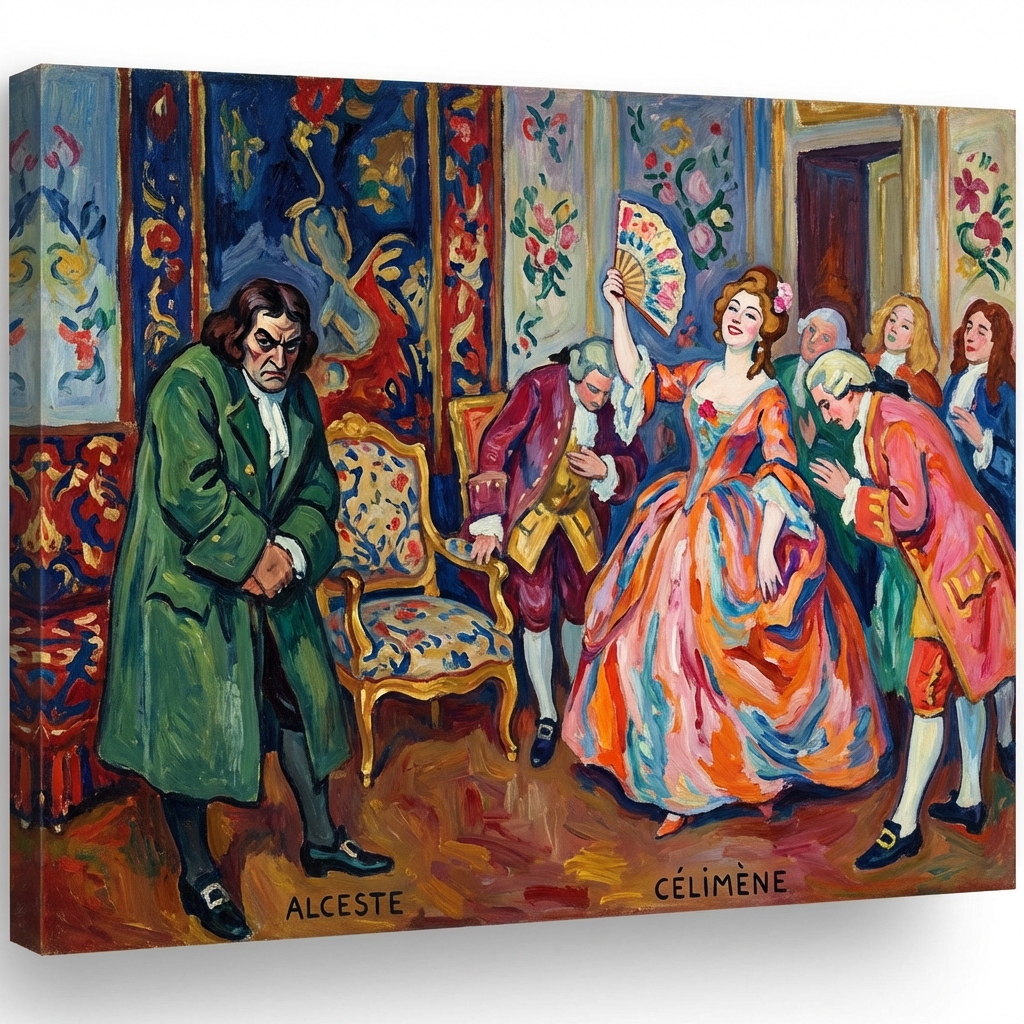 Alceste et Célimène dans le salon